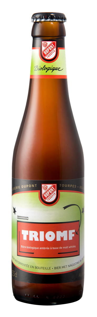 5410702001369 Triomfbier Vooruit 33cl - Packshot ufficiale bottiglia HD Birrificio Dupont
